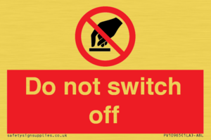 Do not switch off 